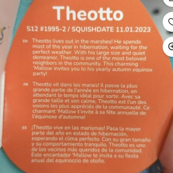 12 Inch Squishmallow Theotto Pumpkin Spice Latte Halloween - Picture 3 of 3